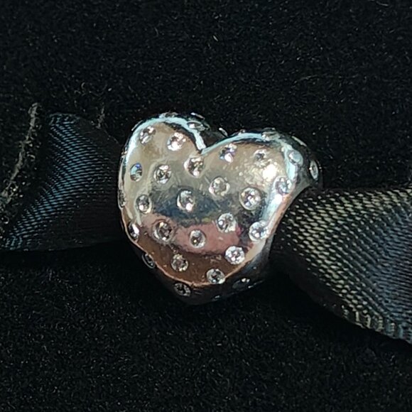 Authentic Pandora Sparkle of Love Charm 791241CZ Silver with CZ - Picture 3 of 5